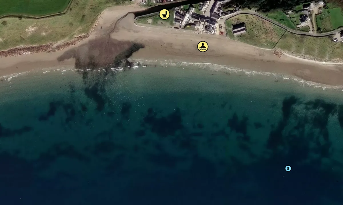 Satelite image of Aberdaron Beach