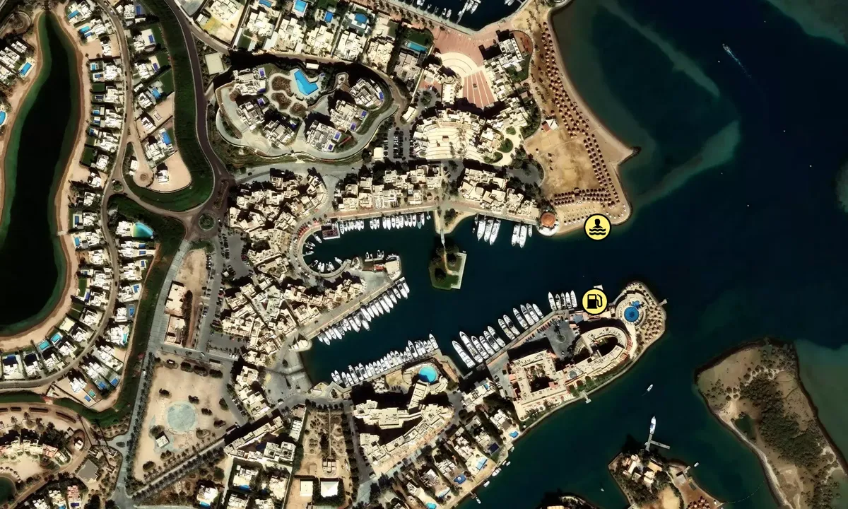 Satelite image of Abu Tig Marina, El Gouna