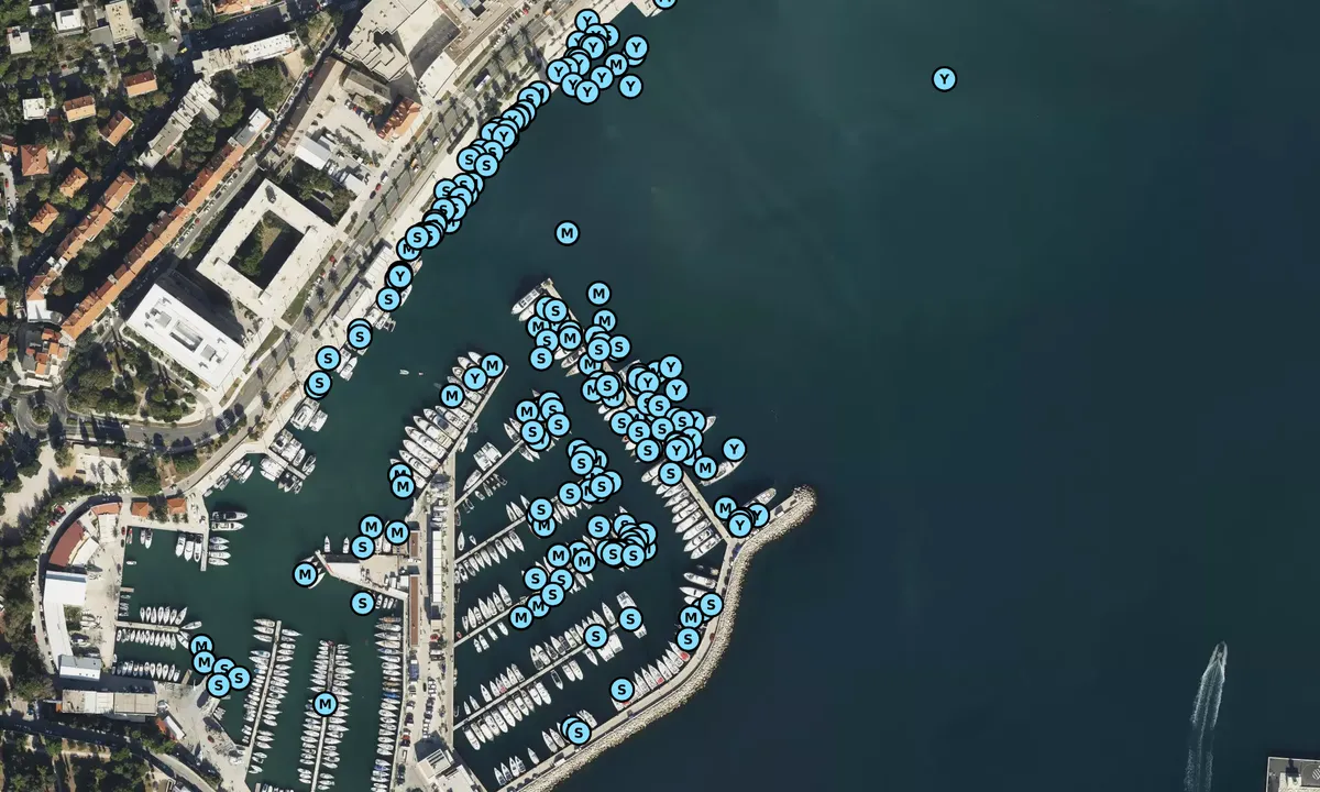 Satelite image of ACI Marina Split - Croatia