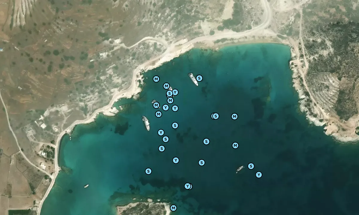 Satelite image of Agios Georgios Bay