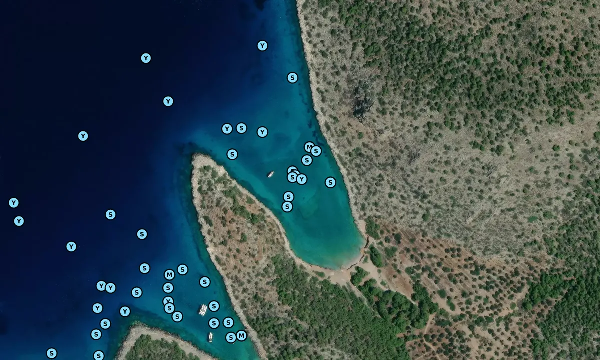 Satelite image of Agistri West
