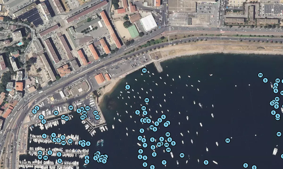 Satelite image of Ajaccio - Korsika - Anchorage