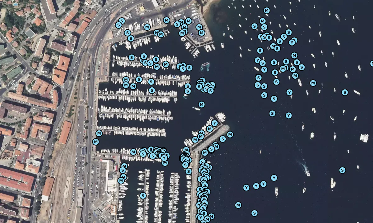 Satelite image of Ajaccio Port Charles Ornano Marina