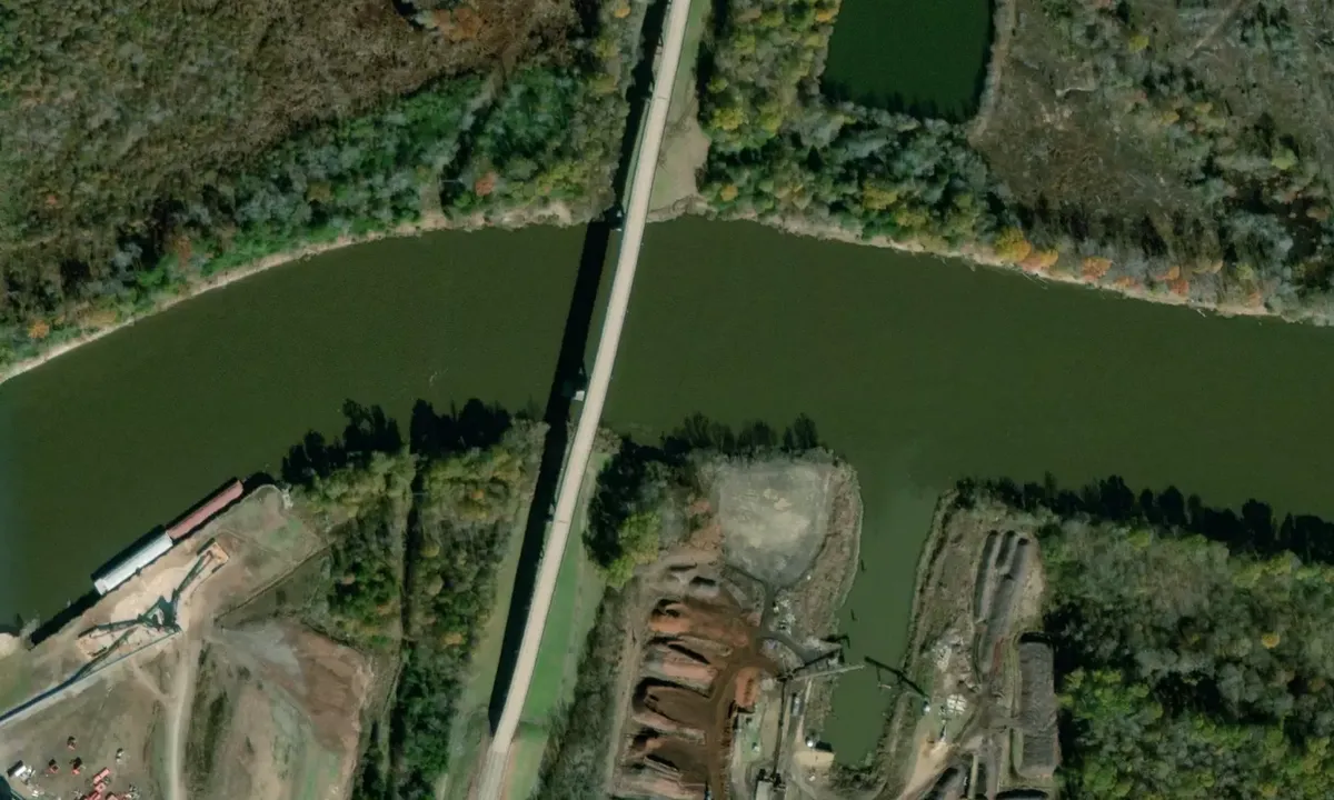 Satelite image of AL Hwy 17 Bridge Anchorage