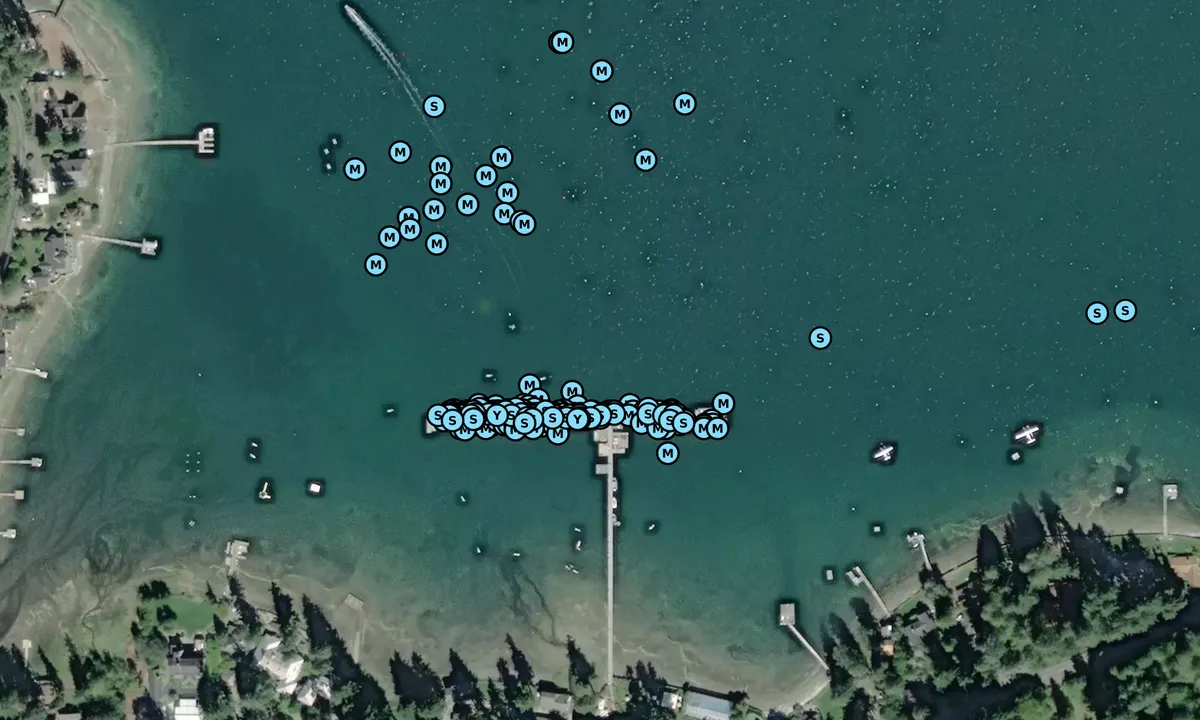 Satelite image of Alderbrook Resort Marina