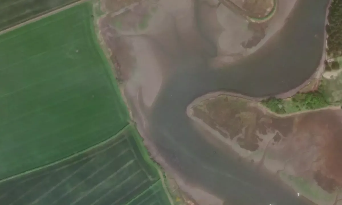 Satelite image of Alnmouth