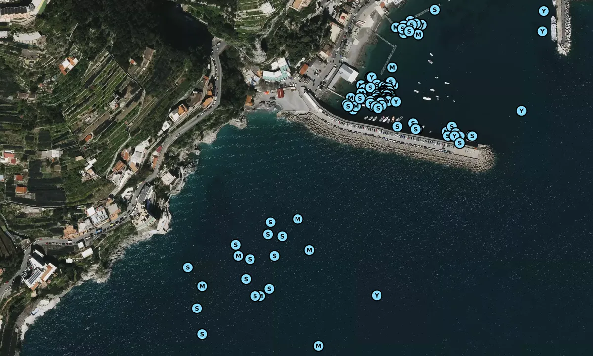 Satelite image of Amalfi
