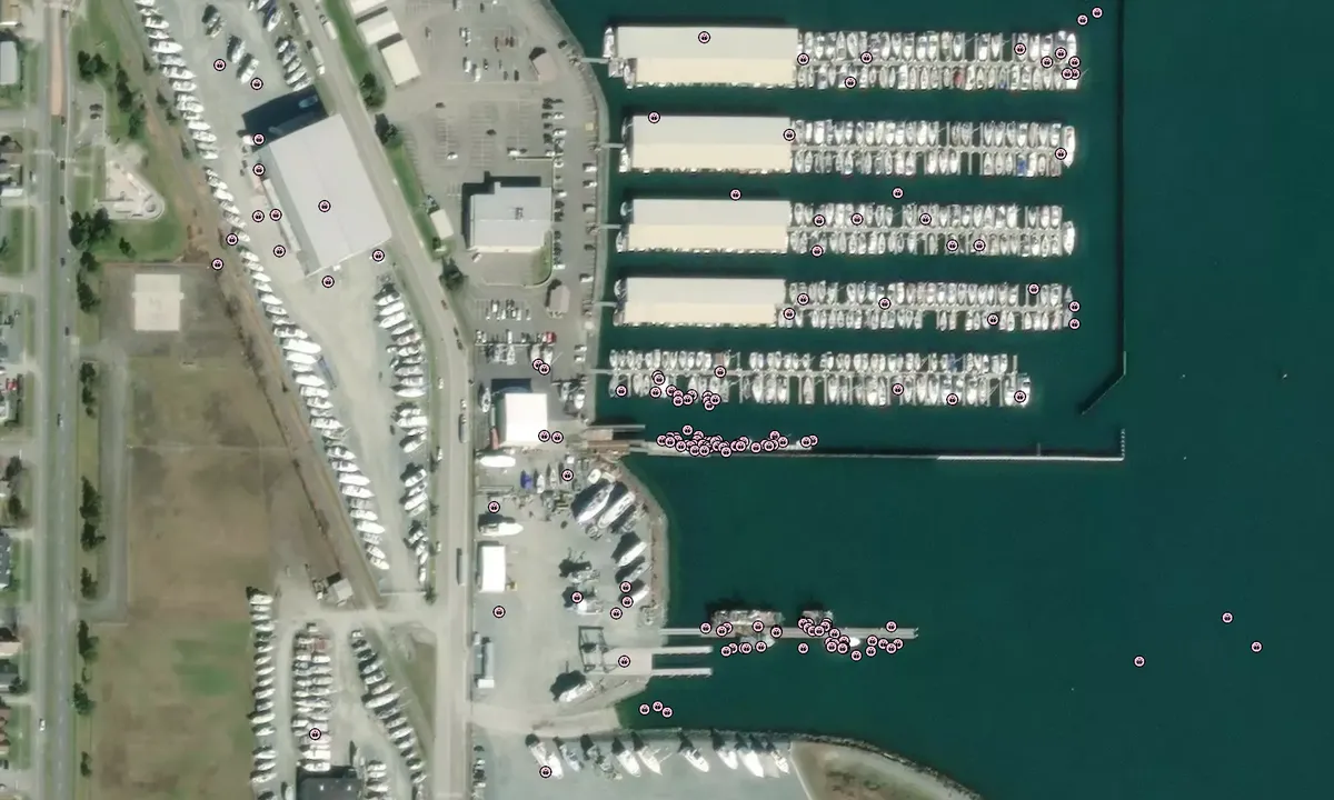 Flyfoto av Anacortes Marina