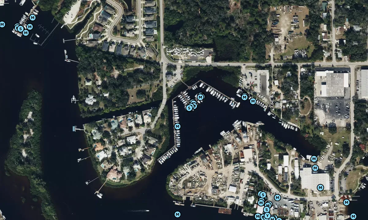 Satelite image of Anclote Isles Marina