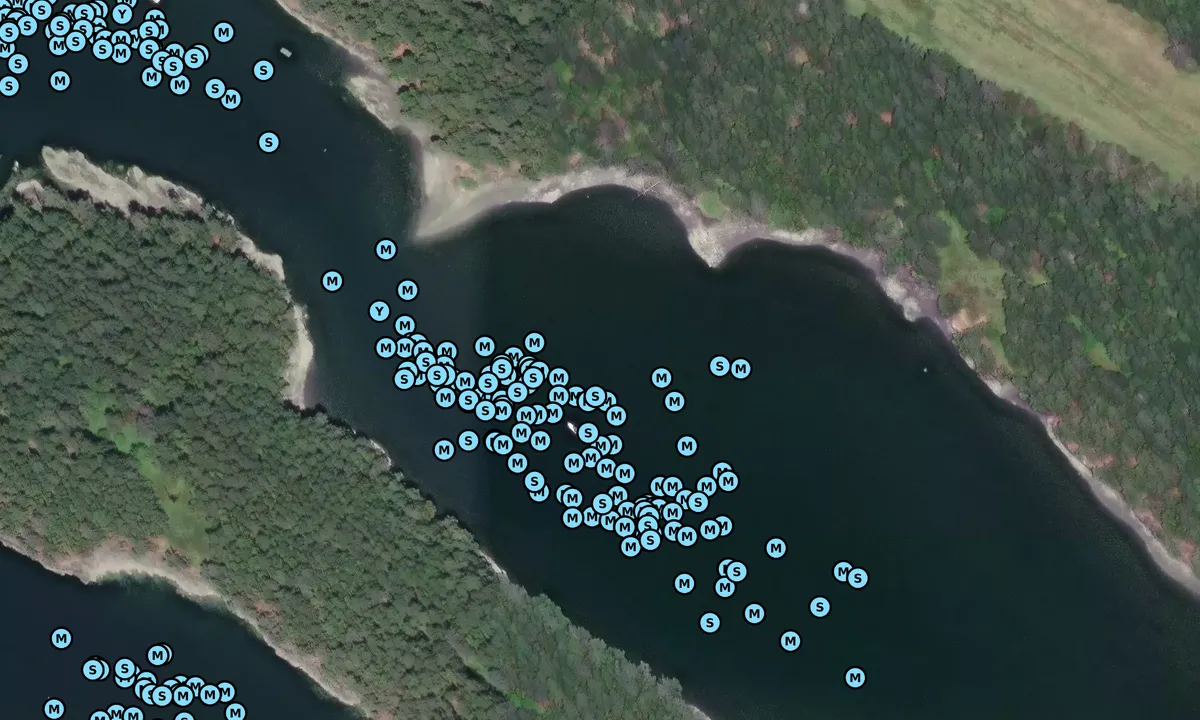 Satelite image of Annette Inlet - Prevost Island