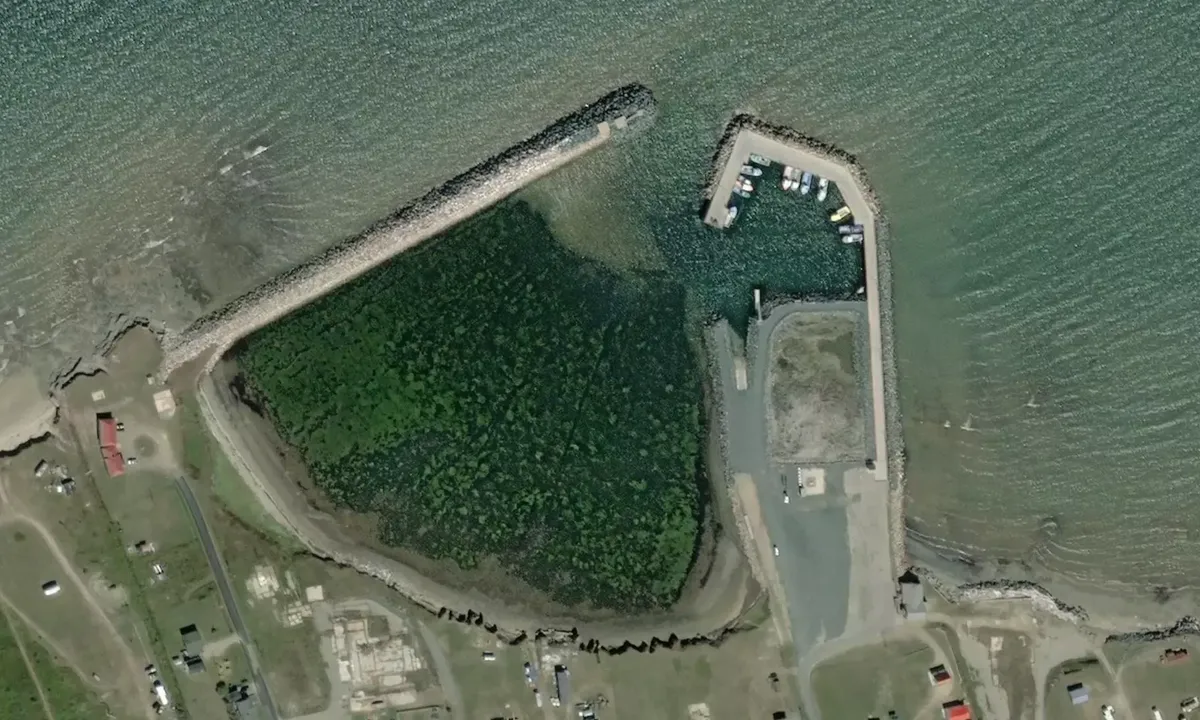 Satelite image of Anse Bleue Commercial and Fishing Port