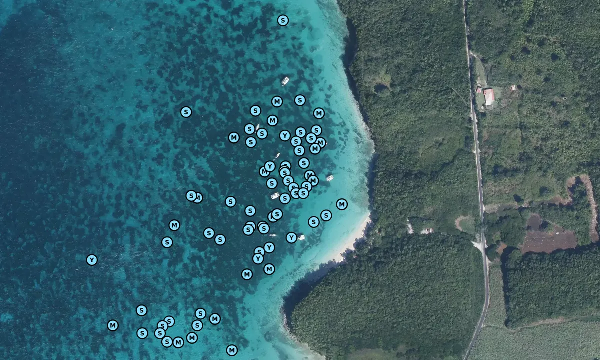 Satelite image of Anse Canot