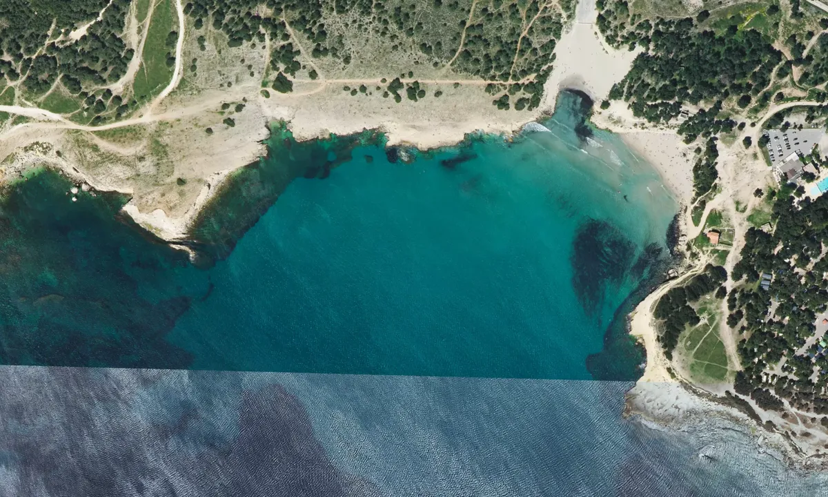 Flyfoto av Anse de Sainte-Croix