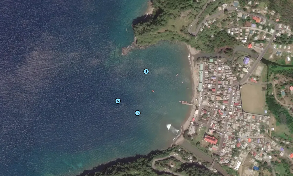 Satelite image of Anse la Raye