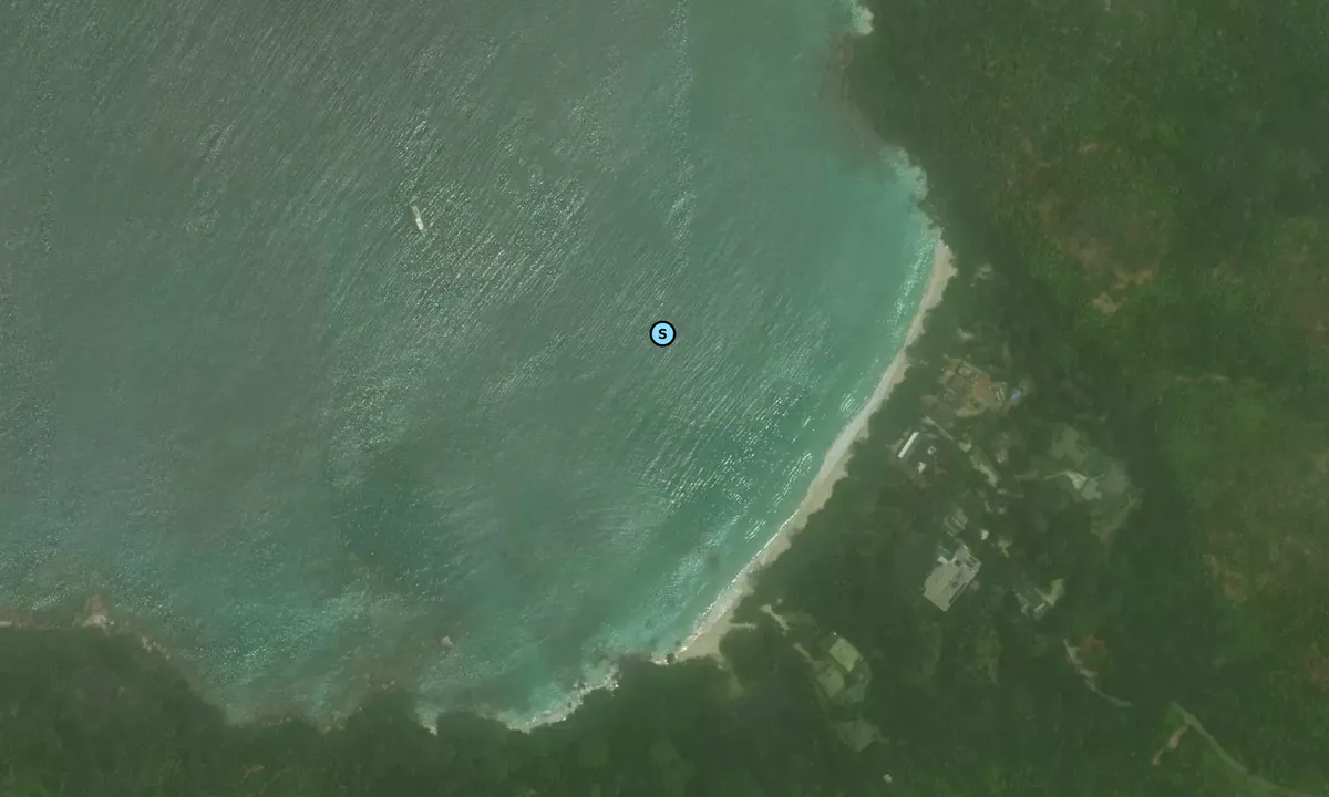 Satelite image of Anse Lazio