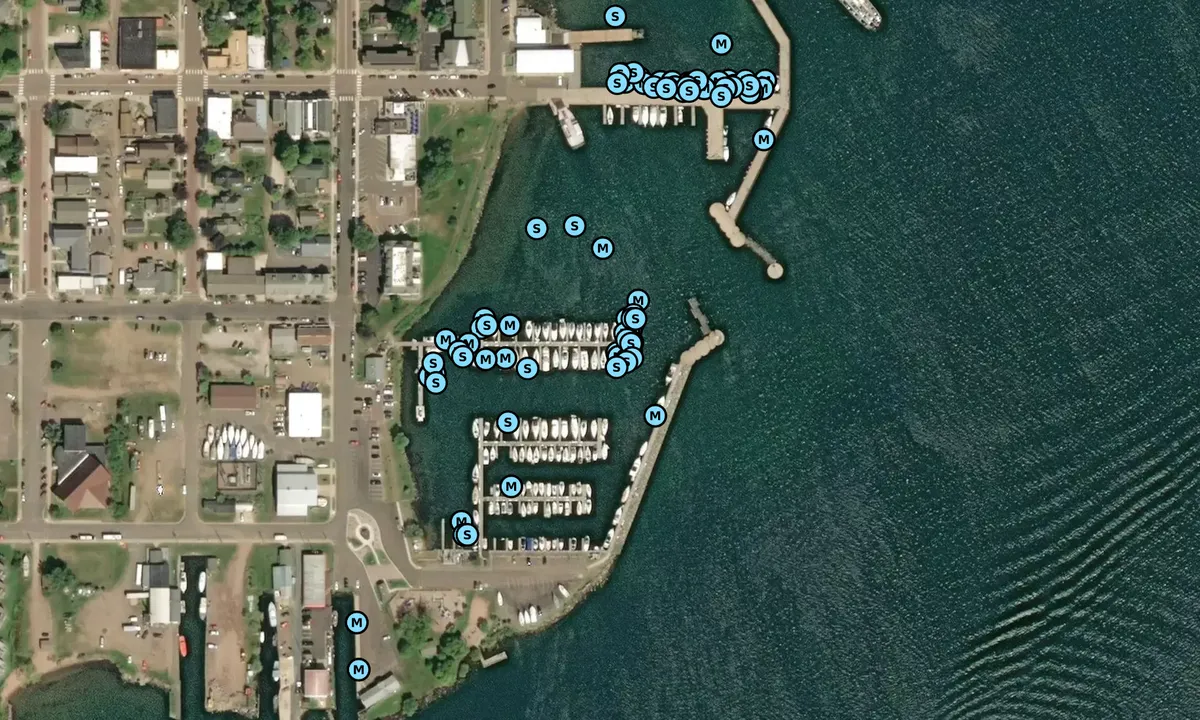 Satelite image of Apostle Islands Marina - Bayfield