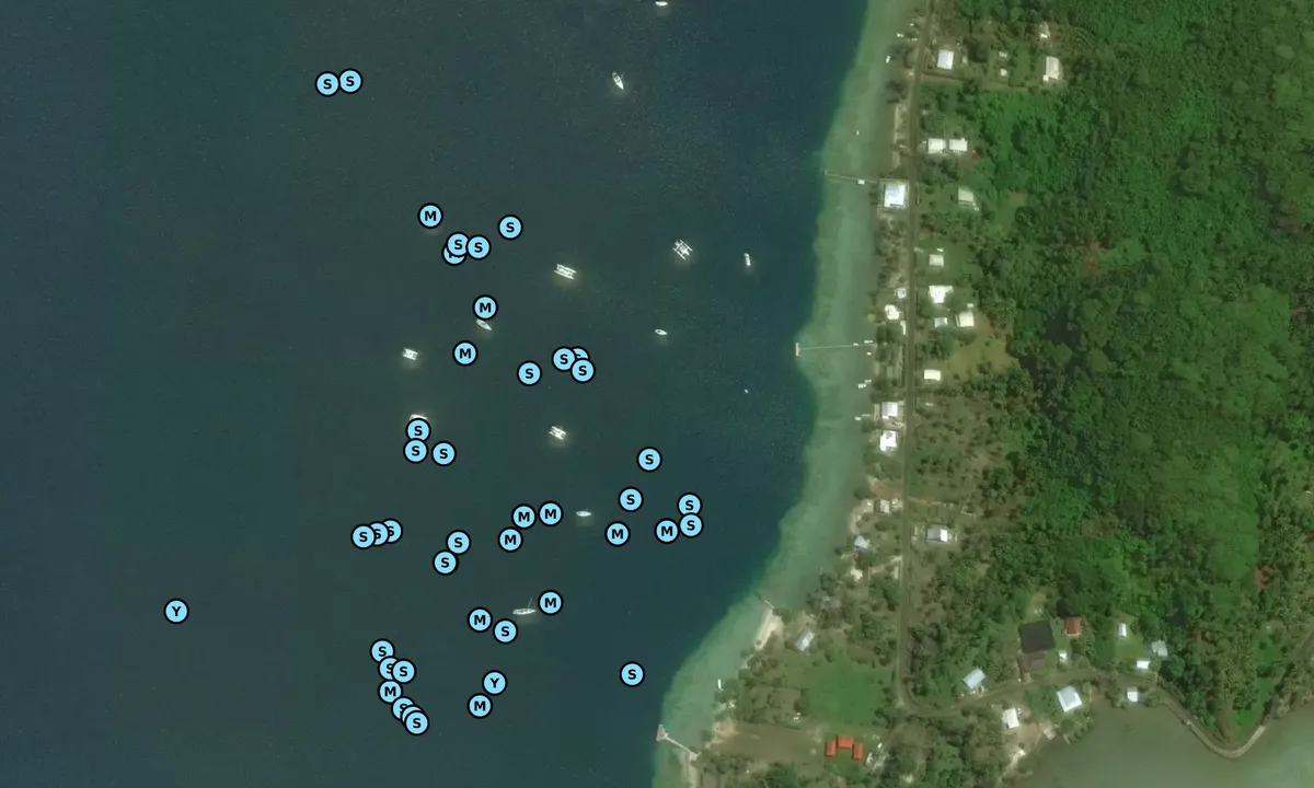 Satelite image of Apu Bay East