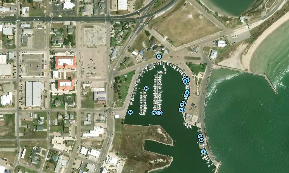 Satelite image of Aransas Co. Nav. Dist. #1 Harbors