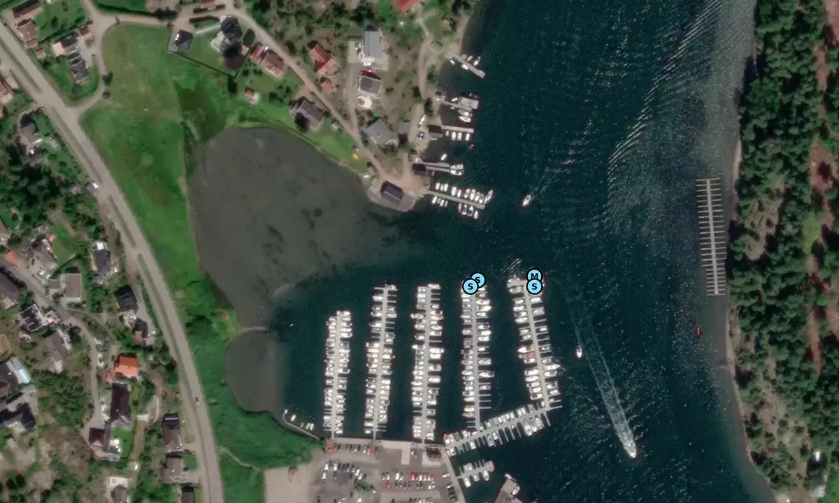 Satelite image of Arås Båthavn - Arås Båtforening