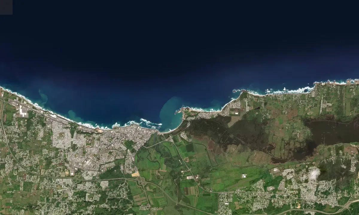 Flyfoto av Arecibo Breakwater