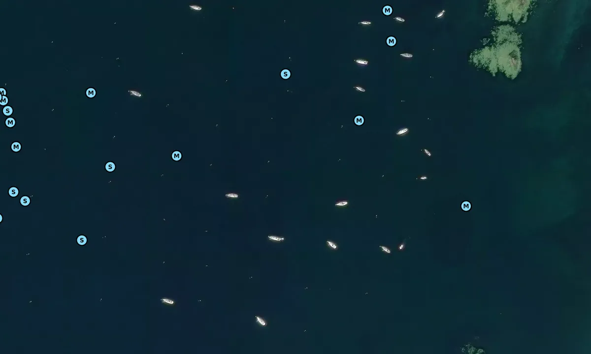 Satelite image of Arisaig (moorings)