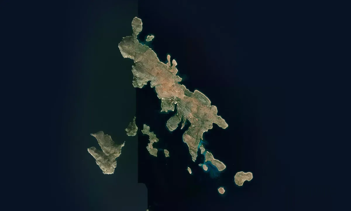 Flyfoto av Arkoi SW