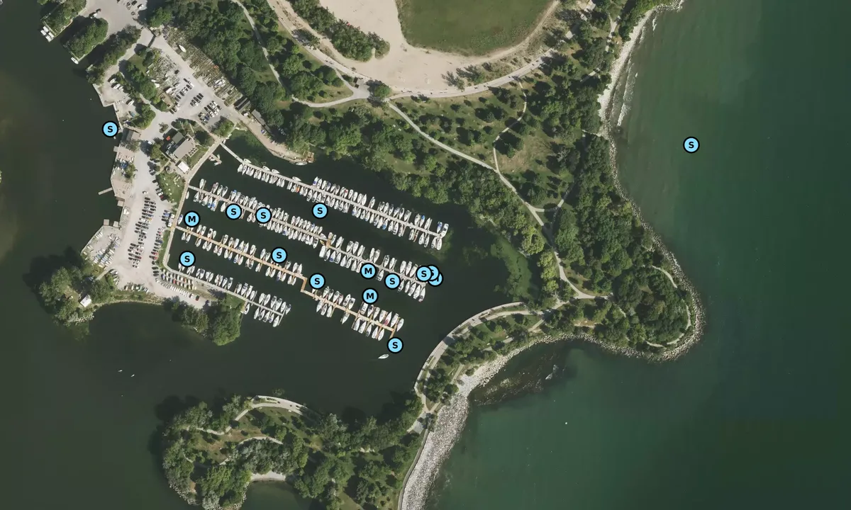 Satelite image of Ashbridges Bay