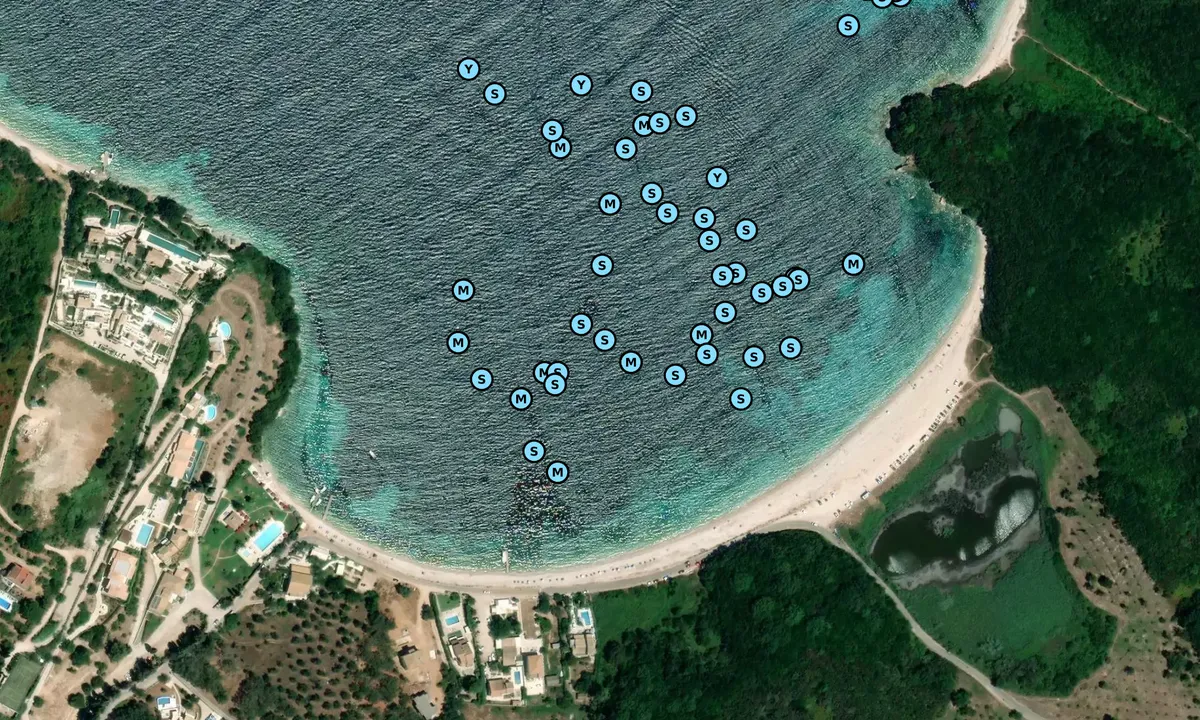 Satelite image of Avlaki Bay