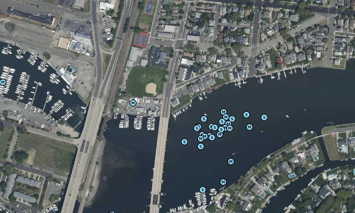 Satelite image of Avon by the Sea Municipal Marina