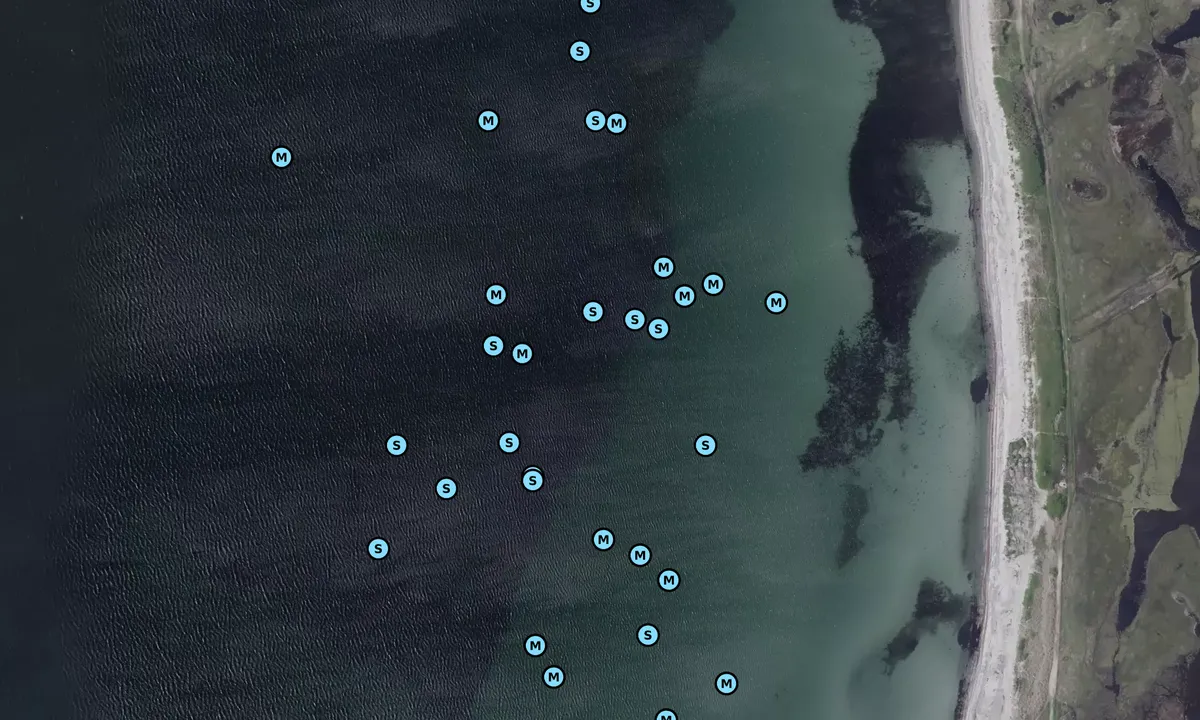 Satelite image of Bagenkop anchorage - north