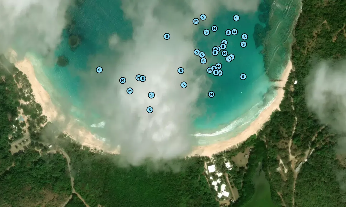 Satelite image of Bahia Flamenco