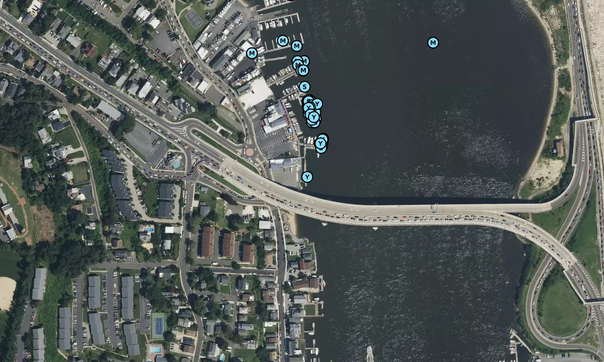 Satelite image of Bahrs Landing Marina