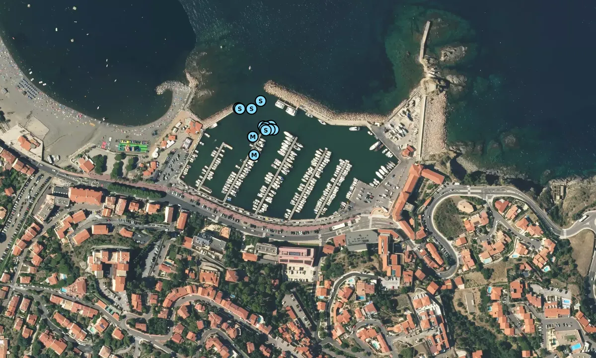 Satelite image of Banyuls-sur-Mer