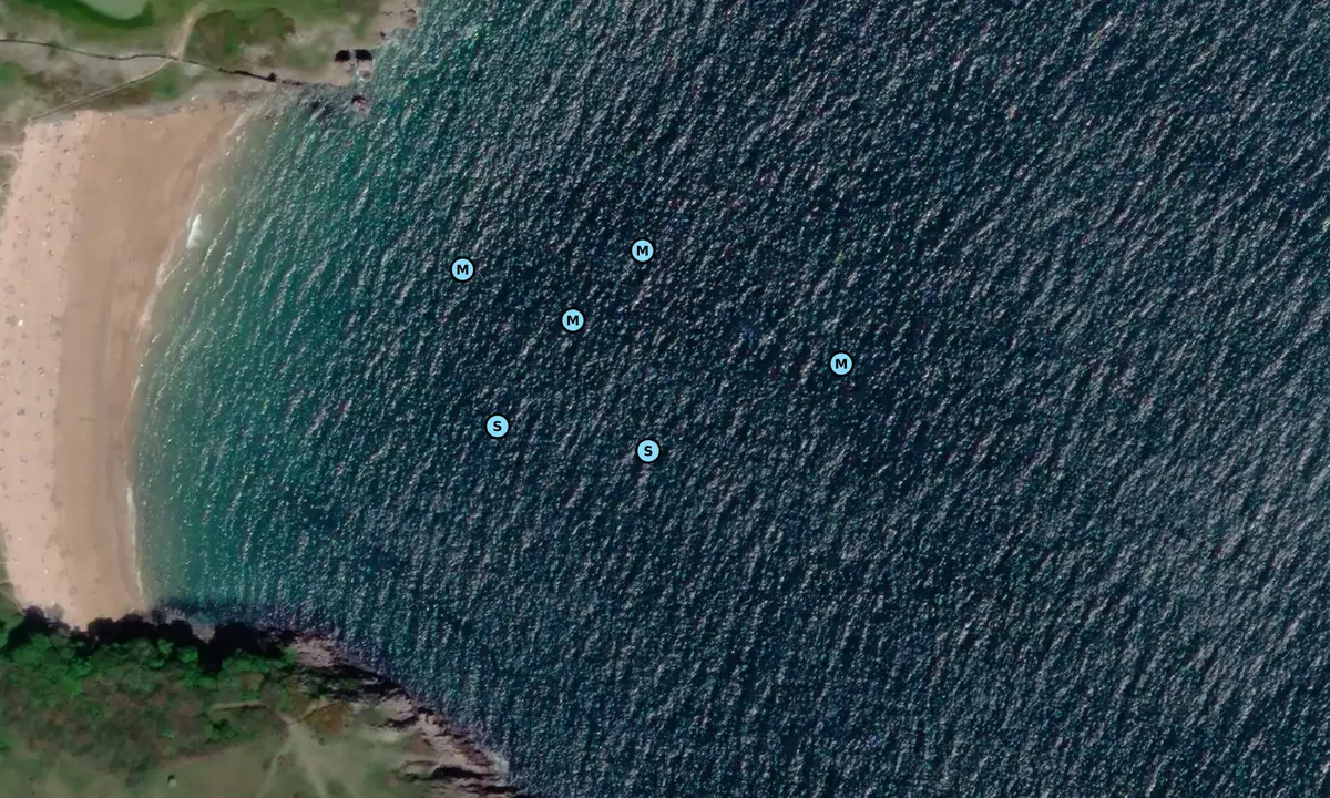 Satelite image of Barafundle Bay