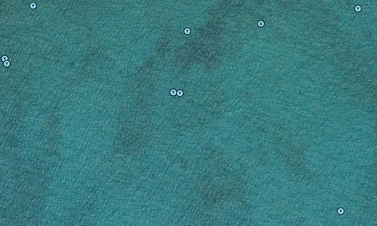 Satelite image of Barbuda Pink Sand Beach