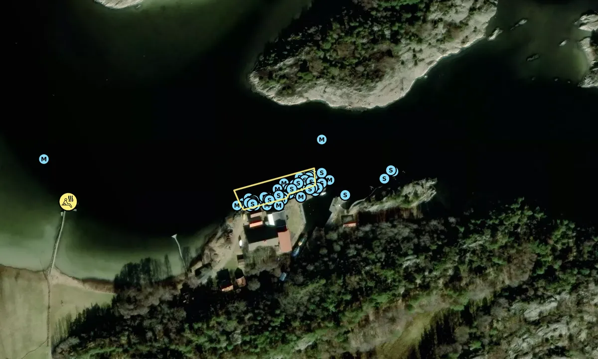 Satelite image of Bassholmen Gästhamn