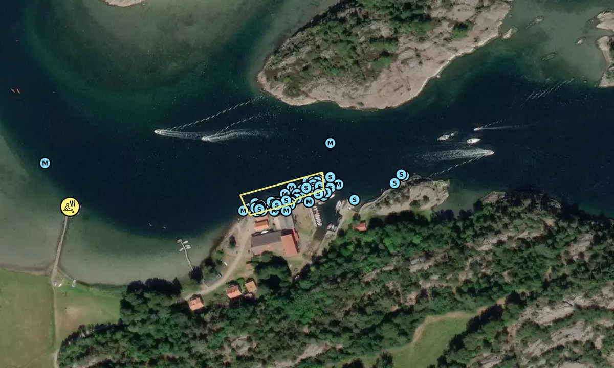 Satelite image of Bassholmen Gästhamn