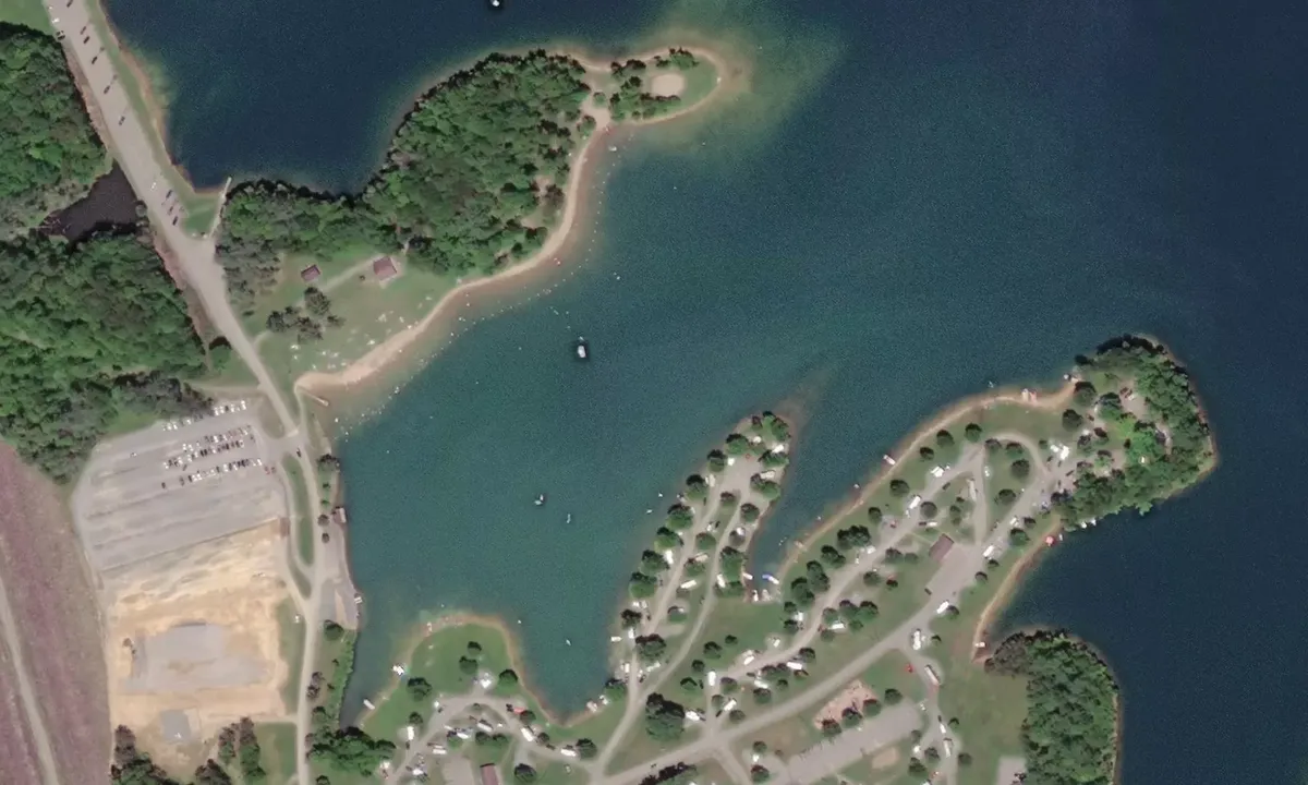 Satelite image of Battle Run Campground