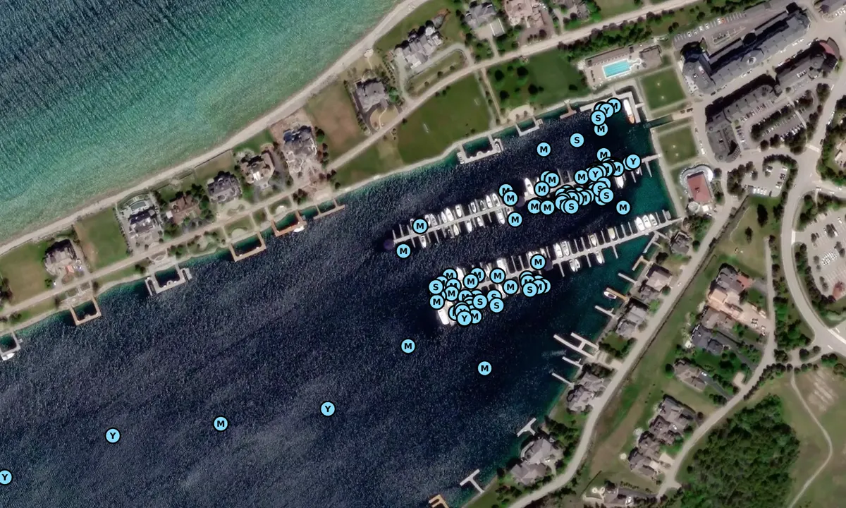 Satelite image of Bay Harbor Lake Marina - Petoskey