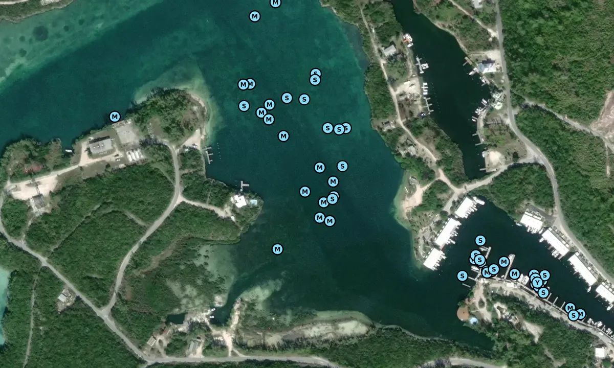 Satelite image of Bay of Five Pirates