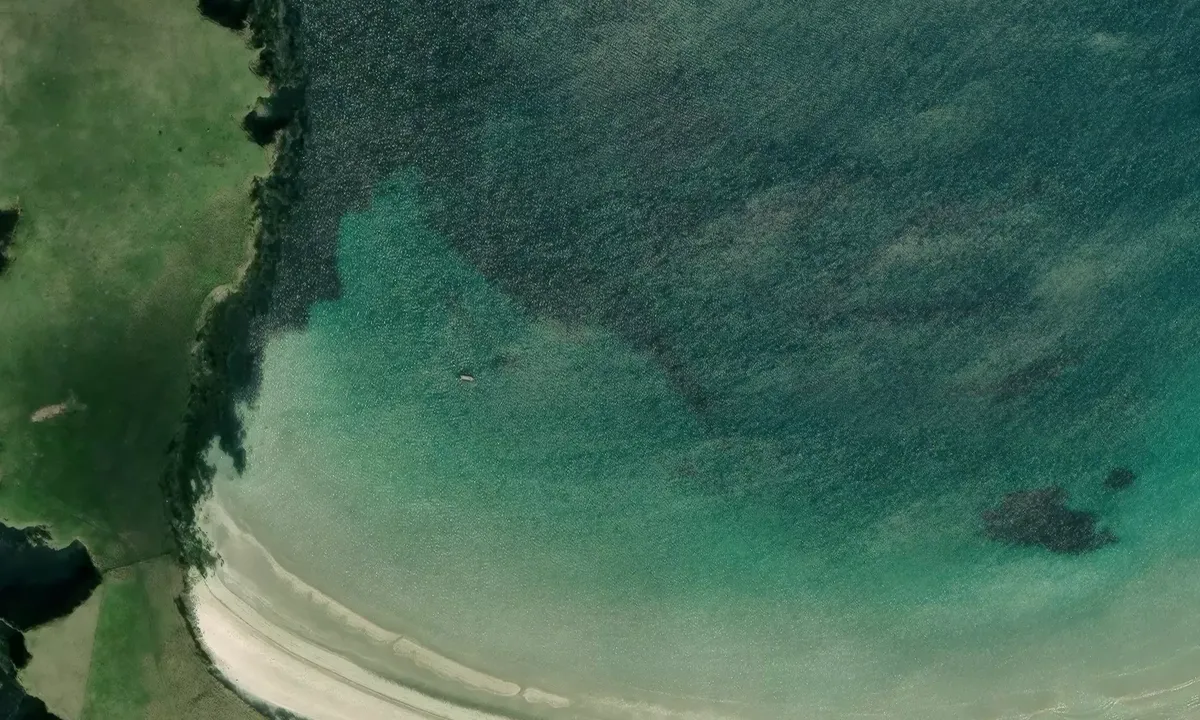 Satelite image of Bay of Scousburgh
