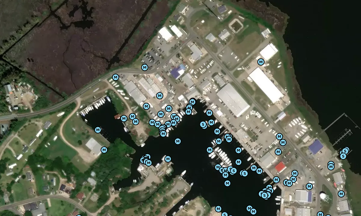 Satelite image of Bayliss Boatworks