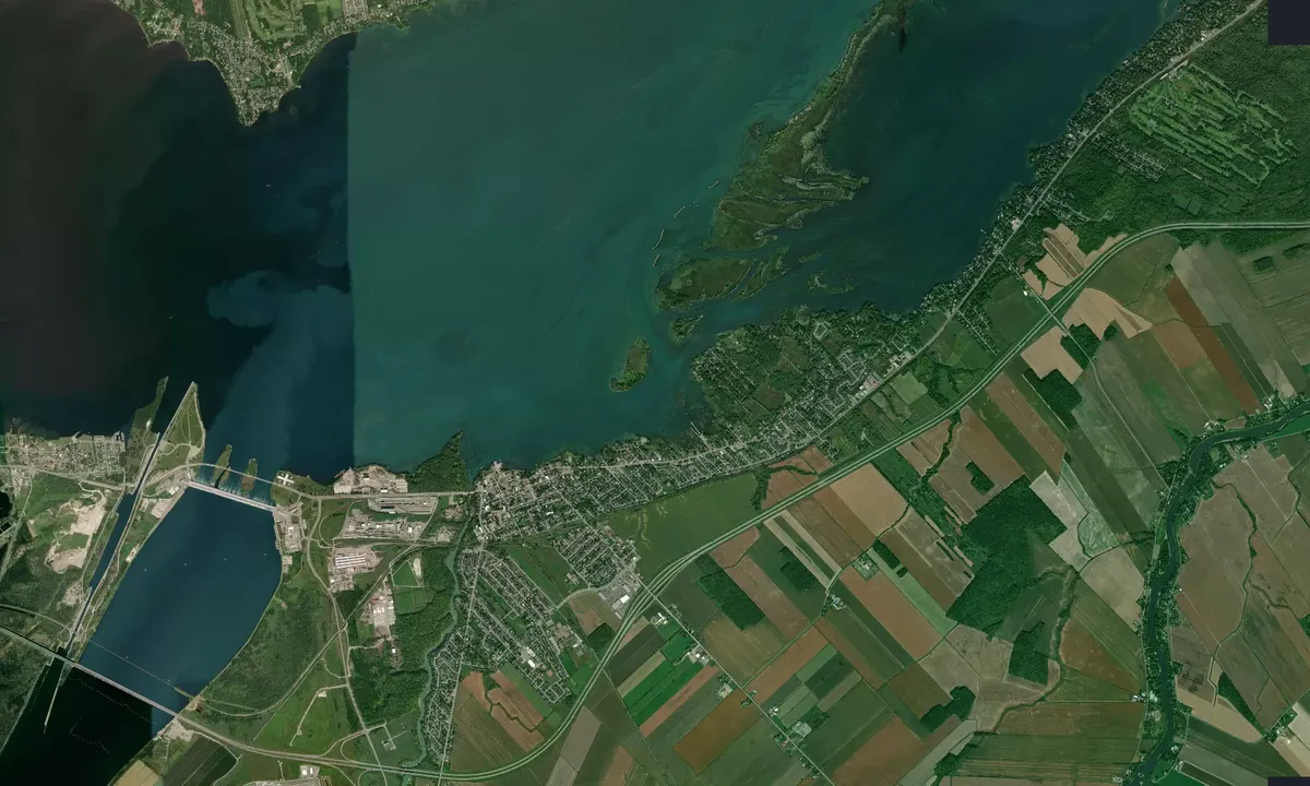 Flyfoto av Beauharnois - Montérégie
