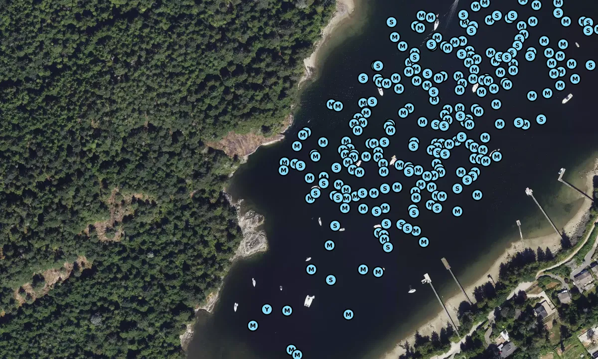 Satelite image of Bedwell Bay