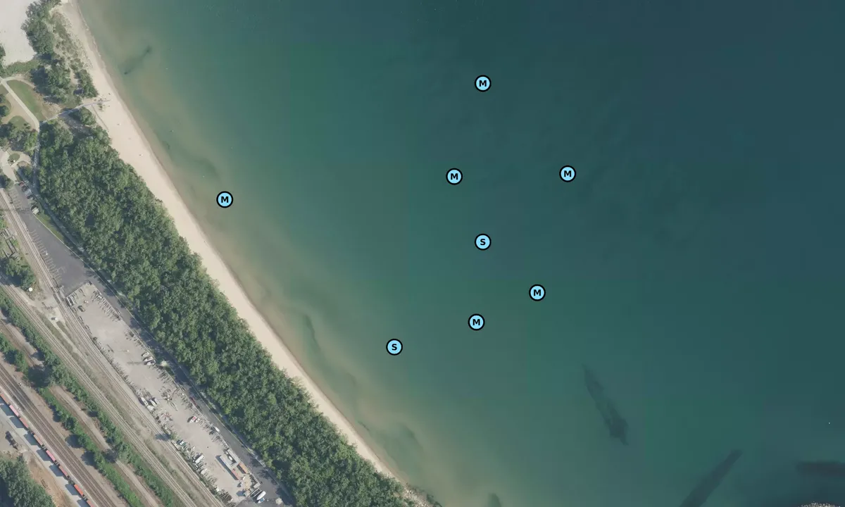 Satelite image of Beer Can Beach