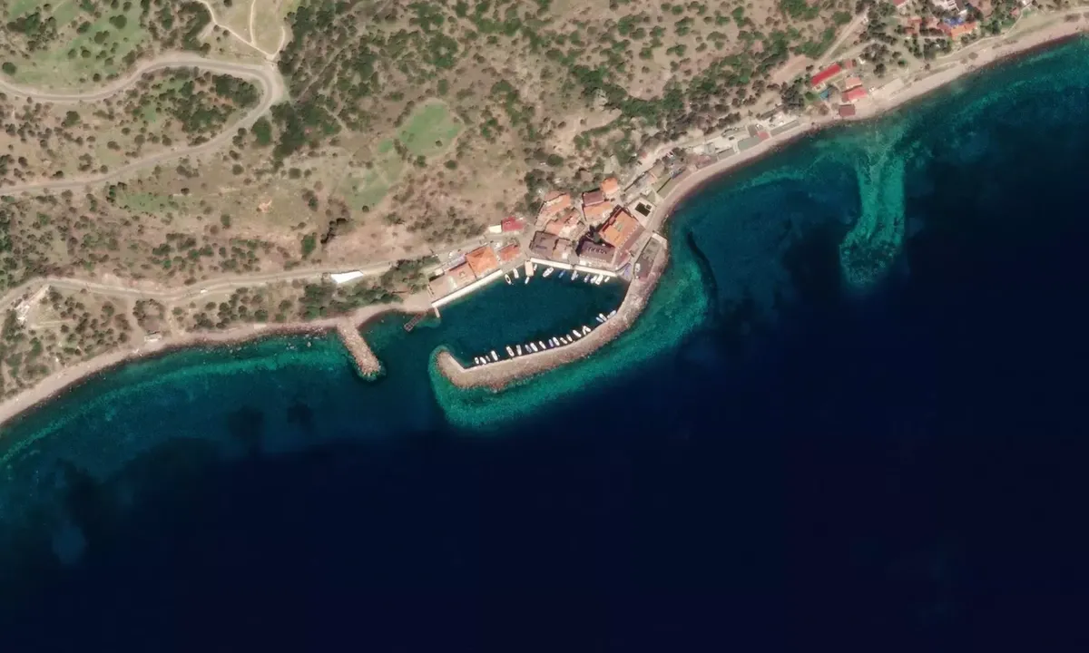 Satelite image of Behram Kale (Assos)