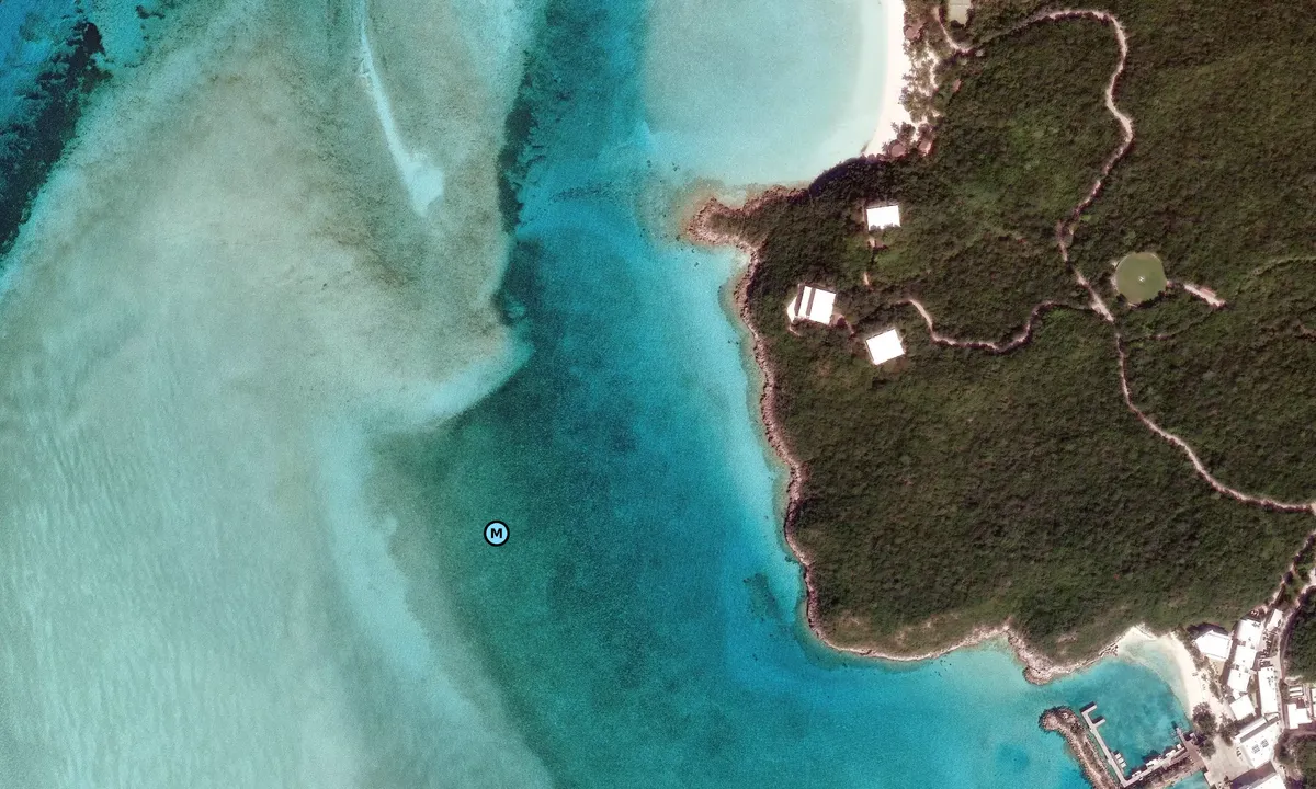 Satelite image of Bells Cay