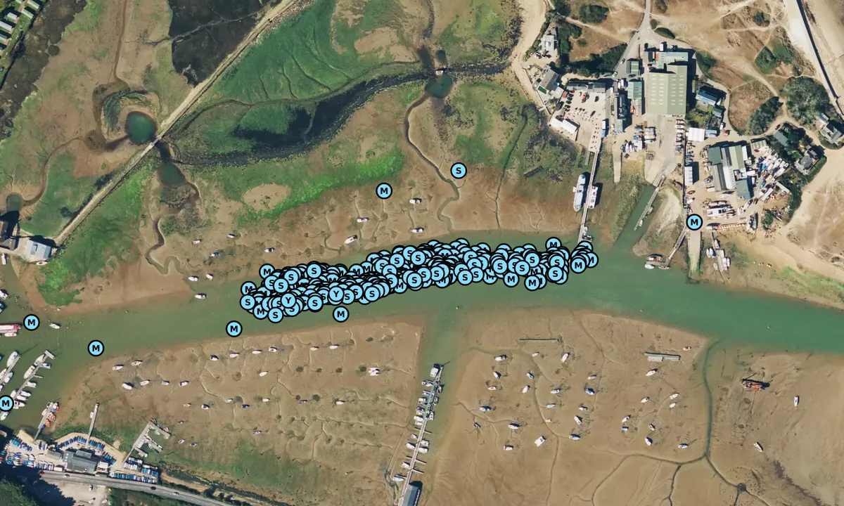 Satelite image of Bembridge Harbour