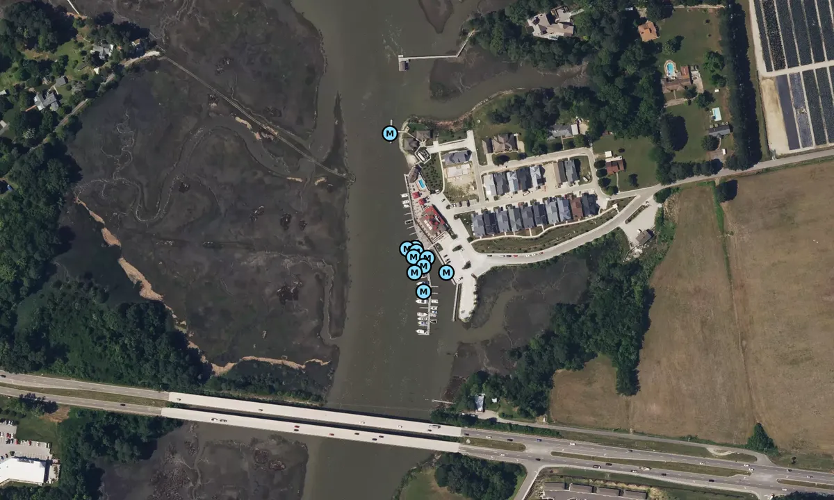Satelite image of Bennett's Creek Marina
