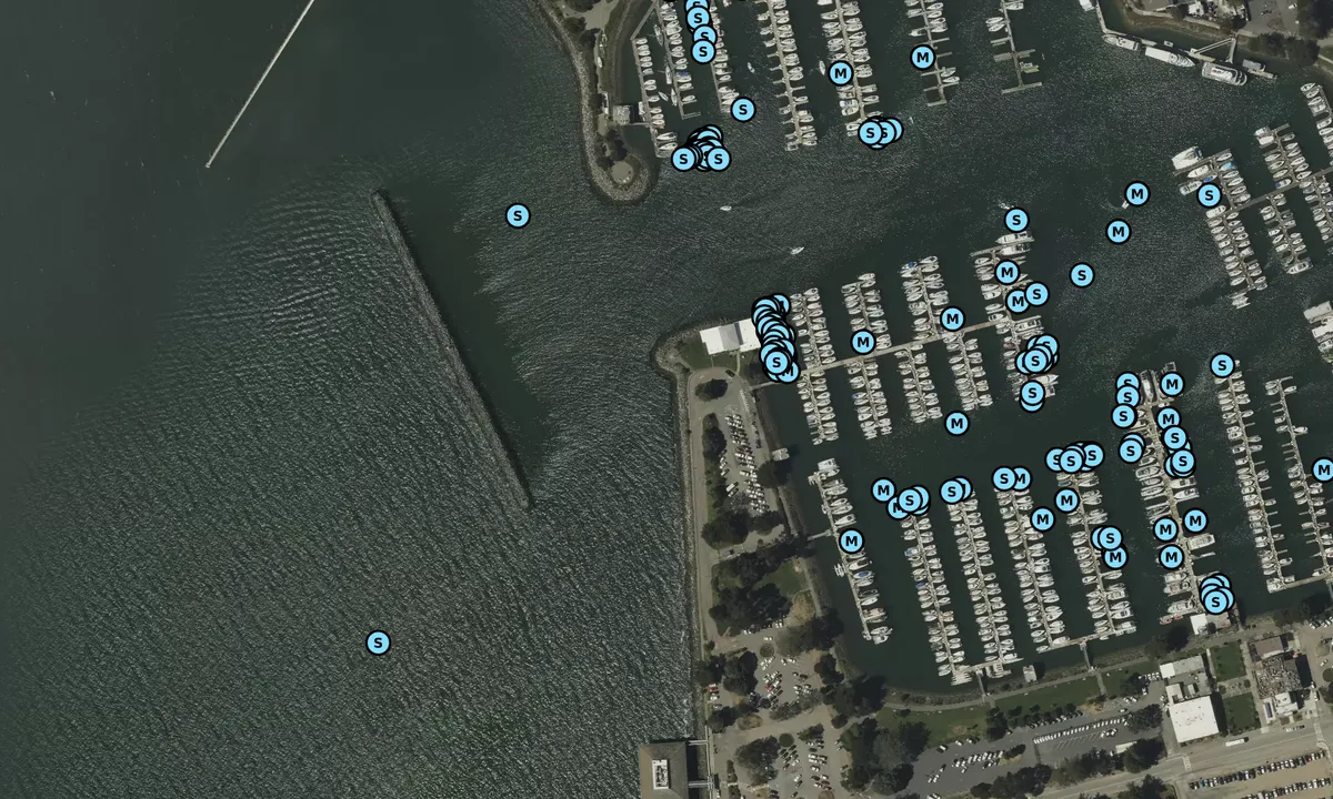 Satelite image of Berkeley Yacht Club